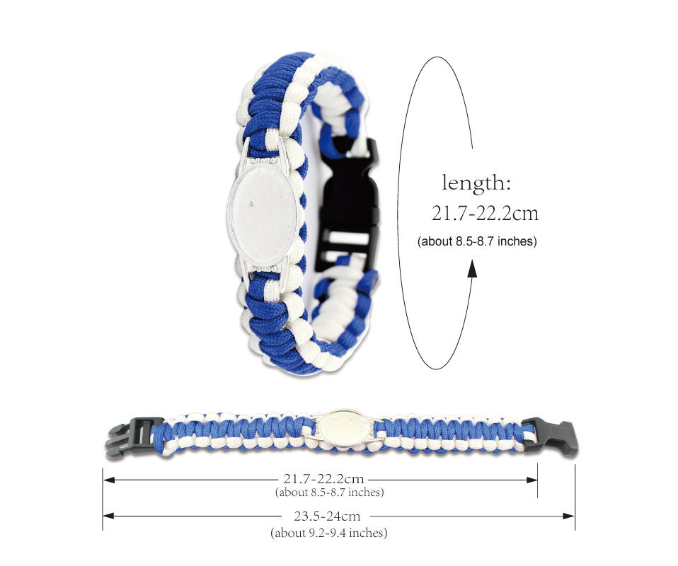 Diabetic Awareness Para Cord Bracelet Type Type Diabetes Ribbon Medical  Alert Charm Paracord Survival Bracelet