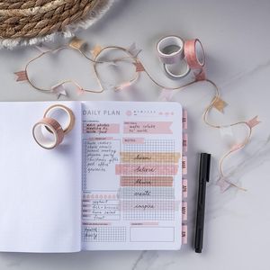 Juego de Cintas Washi, 5 Rollos, Cintas Decorativas para Scrapbooking, Cintas Bonitas para Manualidades, Suministros para Bullet Journal, Diario, Planificador - Product Image 3