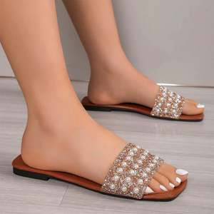 Sandales plates tendance pour femmes, tissage design, <span class=keywords><strong>Ochi</strong></span> Beach Resort, pour les vacances en intérieur et en extérieur, de Follower - Product Image 5