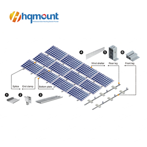Support de toit solaire universel, non pénétrant, lesté, pour toits plats en béton orientés vers l'est et l'ouest - Product Image 1