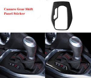 <span class=keywords><strong>Carmon</strong></span> para Chevrolet Camaro de fibra de carbono de cambio de engranaje de Panel pegatina para Camaro Interior accesorios 2016-2019 - Product Image 6