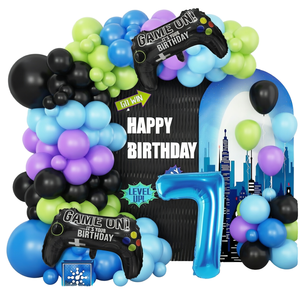 Set de Globos con Temática de Videojuegos para <span class=keywords><strong>Cumpleaños</strong></span>, Kit de Globos de Aluminio con Forma de Control de Videojuegos para Decoración de Fiestas de Niños y Niñas - Product Image 1