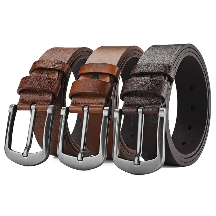 Ceinture décontractée et simple pour hommes, ceinture à boucle ardillon en alliage à la mode et atmosphérique pour hommes