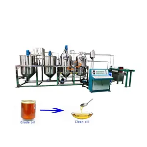 2TPD precio al por mayor máquina de refinación de aceite comestible para germen de maíz cacahuetes soja aceite de semillas de girasol