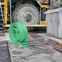 Sangles de levage robustes en polyester 100 % personnalisées en usine, capacité de levage de 30 tonnes, sangle plate avec accessoires en acier inoxydable