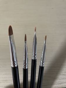 Nhãn hiệu riêng siêu mịn mỏng Angled phẳng trang điểm bàn chải kem che khuyết điểm và bút kẻ mắt với gỗ xử lý cho mắt ứng dụng - Product Image 4