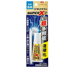 Adhesivo <span class=keywords><strong>El</strong></span>ástico Transparente Super X Gold Cemedine de Curado Rápido, Resistente a Impactos, para Reparación de Múltiples Materiales, Silicona Modificada, 10 ml - Product Image 1