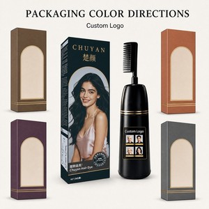 Crème colorante capillaire permanente longue durée à l'essence naturelle avec peigne applicateur facile – Prix usine, qualité professionnelle - Product Image 1