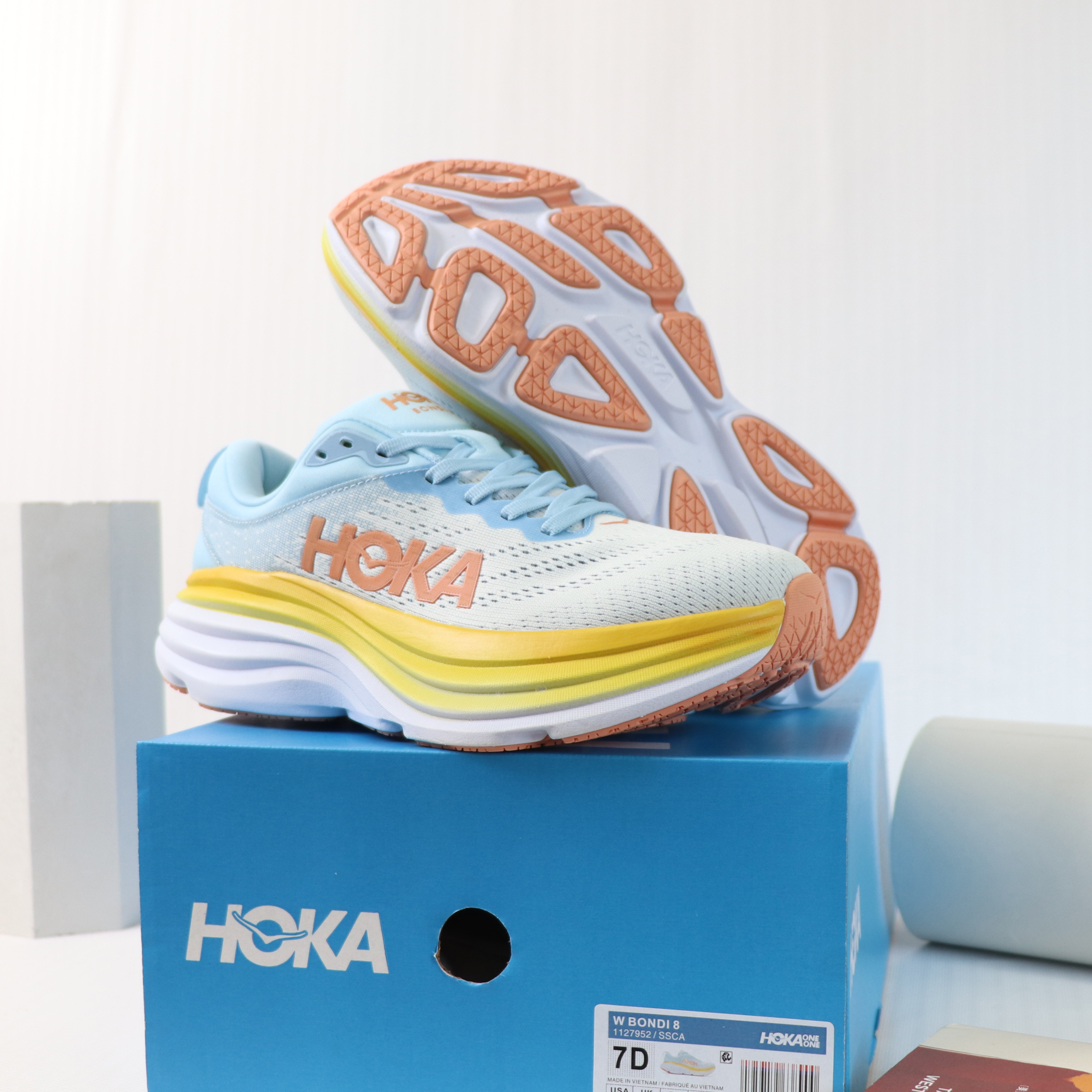 Hokas Bondi 8 дышащая Спортивная обувь на шнуровке для мужчин и женщин, высокое качество, новые стильные кроссовки для бега на весну и осень