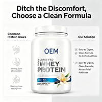 Protein Isolat Whey dari Sapi Ternak Bebas Rumput - Rasa Vanilla Deluxe untuk Dewasa, 20g Protein, Formula Bersih untuk Pertumbuhan Otot