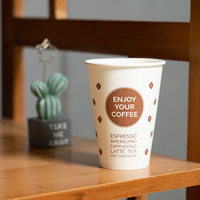 Impression personnalisée de haute qualité tasses à café jetables à emporter Cappuccino Espresso boisson chaude en papier kraft
