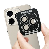 Pelindung lensa kamera, anti-sidik jari perlindungan kamera belakang ponsel kaca tempered perak untuk iphone