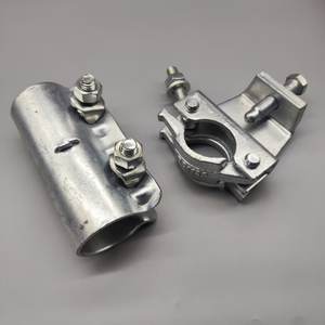 Raccords de tube demi-coupleurs en acier forgé Q235 48,6x48,6mm, types pivotant et fixe, pour échelles et pièces <span class=keywords><strong>d</strong></span>'<span class=keywords><strong>échafaudage</strong></span> - Product Image 2