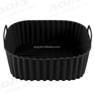 Casserole en silicone pour <span class=keywords><strong>friteuse</strong></span> à air, réutilisable et alimentaire avec logo personnalisé AOJA Doublure de panier pour <span class=keywords><strong>friteuse</strong></span> à air - Product Image 4