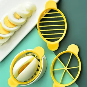 1pc 3-in-1 <b>Egg</b> Slicer Creative <b>Plastic</b> Multi-functional Kitchen Tool <b>Egg</b> Cutter - Product Image 2