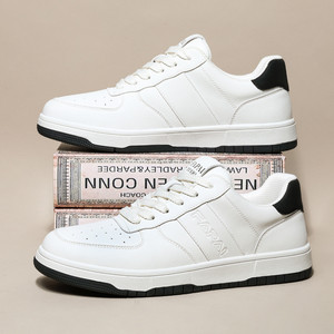 White <b>Sneakers</b> Unisex Casual Shoes Breathable Rubber Outsole Low Heel Daily Wear - Product Image 1