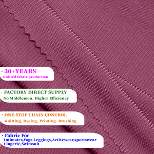 Tessuto a Costine Elasticizzato 150gsm 93% Nylon 7% Spandex, Morbido Tessuto Lavorato a Maglia per Top Yoga e T-Shirt - Product Image 2