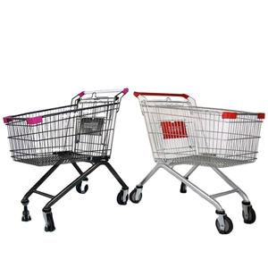 Fabricante precio barato cuatro ruedas carrito de compras de <span class=keywords><strong>metal</strong></span> para la venta - Product Image 1