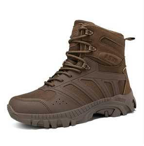 DF1206 Definite <b>HIking</b> <b>Boots</b> Camping Waterproof Rubber Tactical Leather <b>Boots</b> Tactical Men Desert Jungle Safety Shoes Sale AS33 - Product Image 6