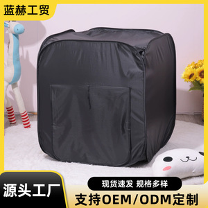 Tienda de campaña sensorial portátil plegable de tela negra para niños de 4 a 6 años, casa de juegos interior unisex para niños - Product Image 5