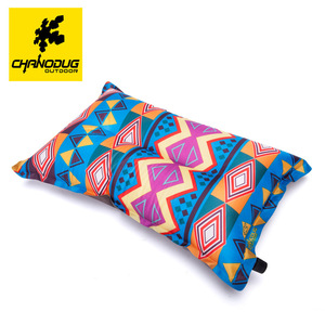 Almohada Inflable Automática para Exteriores ChanoDug, Rectangular, con Diseño Étnico, Portátil, para Camping y Viajes, Diseño Reforzado - Product Image 1