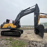 Excavadora de cadenas Volvo EC480 usada de 48 toneladas, buen rendimiento, 95% nueva, pocas horas de uso, motor, cojinetes, bomba de engranajes, video, en stock.