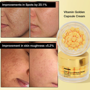 NUOVA Crema in Capsule Dorata con Vitamina C Profonda, Idratante, Sbiancante, Anti-Età, Rassodante, Riducente Rughe Sottili, Potenziante di Elasticità - Product Image 4