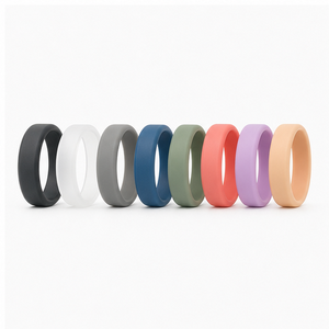 Couvre-bague en silicone, lot de 8 couleurs pour Oura Ring 4 Gen 3, protection à profil plat, mixte et assorti pour rotation quotidienne, tailles S M L - Product Image 1