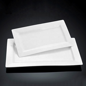Ensemble d'assiettes rectangulaires en porcelaine blanche PITO, écologiques, sans danger pour les restaurants, les hôtels, les plats - Product Image 3