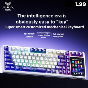 Aula L99 Pbt 8000MAh 3.98 Inch Màn Hình Hot Swap Ba-Chế Độ RGB Chơi Game Bàn Phím 3.98 Inch Màn Hình Hot Swap PC Gamer Máy Tính Để Bàn - Product Image 2