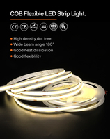 Lampu Strip LED COB Tanpa Titik Cahaya Fleksibel 6000k DC24V 480LED/m 12.5W/m 1400lm/m 115lm/W Ra80 50mm cut Premium Display OEM CE RoHS