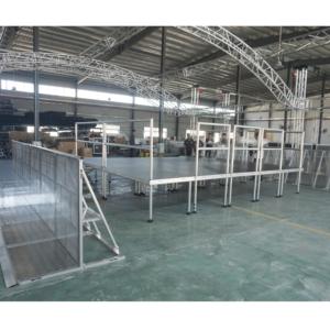 Plataforma de Escenario Móvil Telescópica Modular de Aluminio, Construcción de Madera y Aluminio, Fácil Montaje, Superficie Antideslizante para Eventos Musicales - Product Image 1