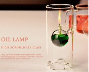 Candle Vessels Glass <strong>Oil</strong> <strong>Lamps</strong> With Wick <strong>Oil</strong> Burners Glass Candle Holder Decoration - Product Image 5