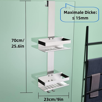 Panier de rangement pour salle de bain, étagère de rangement en métal, support d'angle de douche, panier de douche de voyage, accessoires de salle de bain pour la maison