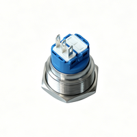 Bouton poussoir électronique à tête plate en acier inoxydable de 25 mm, étanche IP65, 3 broches, non éclairé, 12 V, 1NO1NC SPST, pour appareils électroménagers