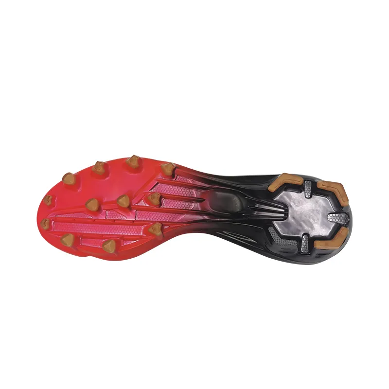 Suole per scarpe da calcio modellate ad iniezione per uomo, suola per scarpe da interno, materiale TPU, doppio colore