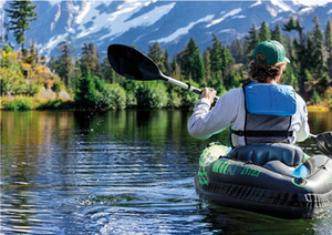 Intex 68305 Challenger <span class=keywords><strong>K1</strong></span> One Person Canoe Raft PVC Inflable pedal Kayak hausboot - Product Image 2