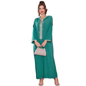 Vestido de fiesta informal de verano de lujo para mujer estilo Oriente Medio con capucha patrón sólido <span class=keywords><strong>lentejuelas</strong></span> borlas diseño bordado para Suelto - Product Image 1