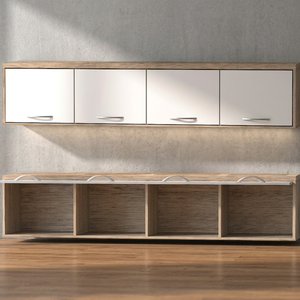 Furnizone OEM Wood <b>Panel</b> Kitchen Cabinet Storage Unit Drawers Modern Design Customized Color <b>MDF</b> Doors Easy Installation - Product Image 2