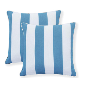 Outdoor <strong>Sky</strong> <strong>Blue</strong> and White Decorative <strong>Throw</strong> <strong>Pillow</strong> and Garden Scatter Cushion with Edge - Product Image 1