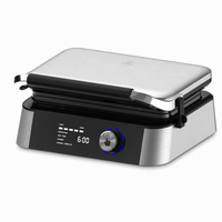 Gaufrier professionnel populaire de 1600 W haute puissance, amovible, en acier inoxydable, compatible lave-vaisselle, pour usage domestique