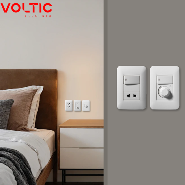 Custom Colors Wall Socket Electrical Chile Italy Standard Wall Sockets Triple Plug Outlet 4 Gang 1 Way 2 Way Light Wall Switches