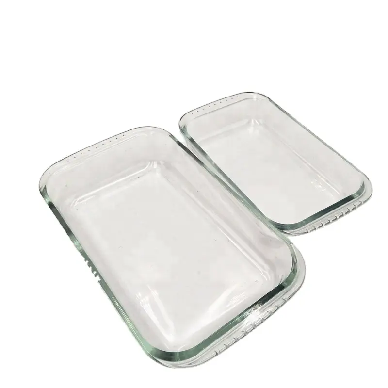 China Supplier High Borosilicate Glass Bakeware Pan/oven baking cookware/glass baking dish