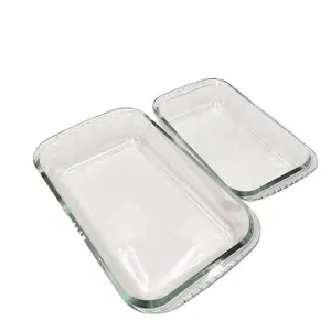 China Lieferant High Boro silicate Glass Back geschirr Pfanne/Backofen Kochgeschirr/Glas Auflauf form