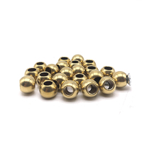 Tapped Brass Ball Internal Thread Hole H62 Solid Metal Sphere Polished Precision Hardware Accessory Fitting Part