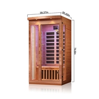 Sauna infrarouge portable Royal Saunas de qualité supérieure en bois massif moderne avec panneau de commande informatisé pour chambre, villa, appartement, usage intérieur