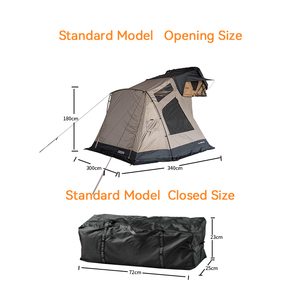 Tente de <span class=keywords><strong>camping</strong></span> sur toit de voiture avec ouverture latérale, résistante aux UV, à <span class=keywords><strong>prix</strong></span> de gros, avec poteau télescopique - Product Image 3