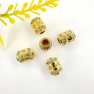 Perles d'espacement en zircon de style européen et américain, taille hexagonale, pour la création de bijoux DIY - Product Image 5