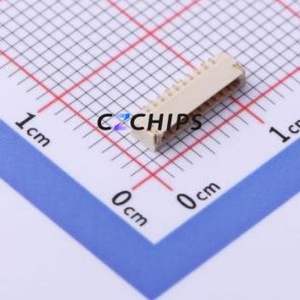 HDGC0802WR-S-10P Wire-to-Board Pin Header SMD,P=0.8mm,Horizontal Mount Connector 1x10P 0.8mm Horizontal Mount 10P - Product Image 1