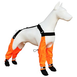 Bottes d'hiver imperméables modernes <span class=keywords><strong>pour</strong></span> <span class=keywords><strong>chien</strong></span> LovitWear, avec bretelles, couverture étendue des pattes, en velours et polyester, motif uni, <span class=keywords><strong>pour</strong></span> pattes - Product Image 1